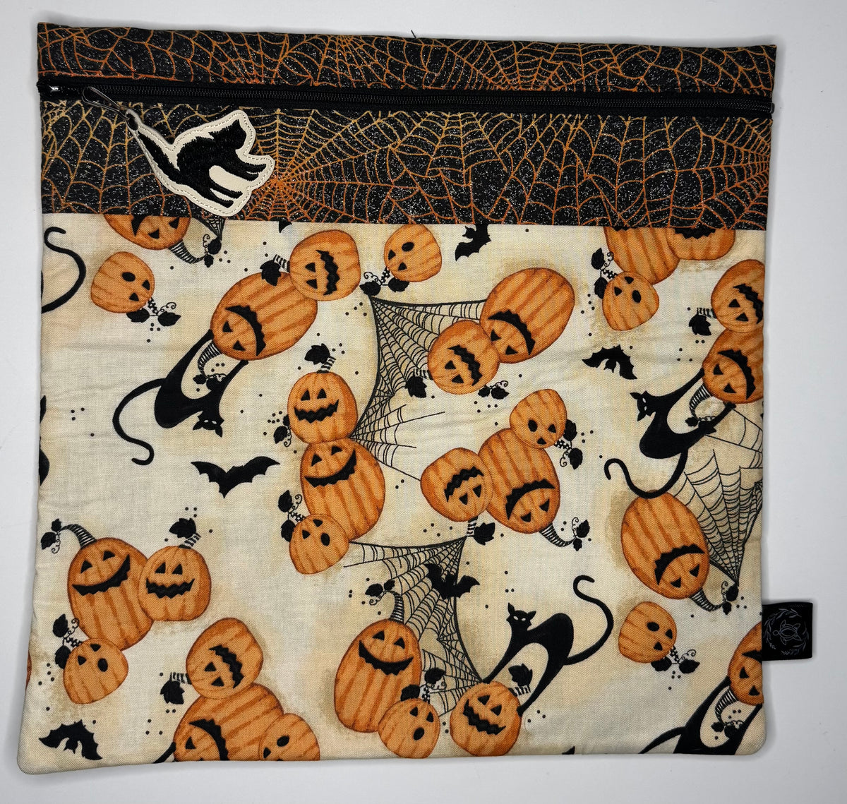 Black Cat Fabric Project Bag