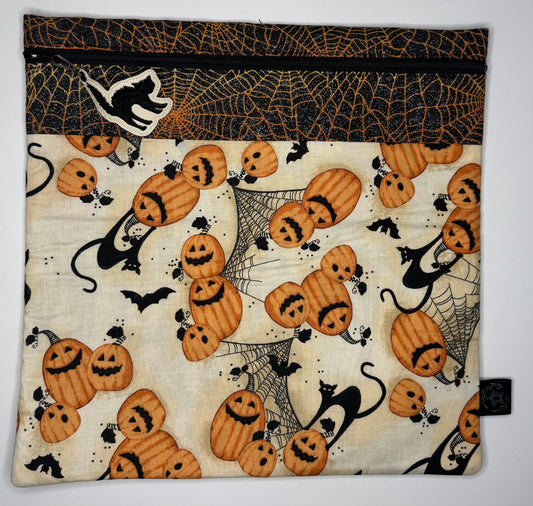 Black Cat Fabric Project Bag