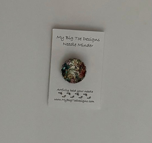 Stained Glass Birds Needle Minder - My Big Toe Designs
