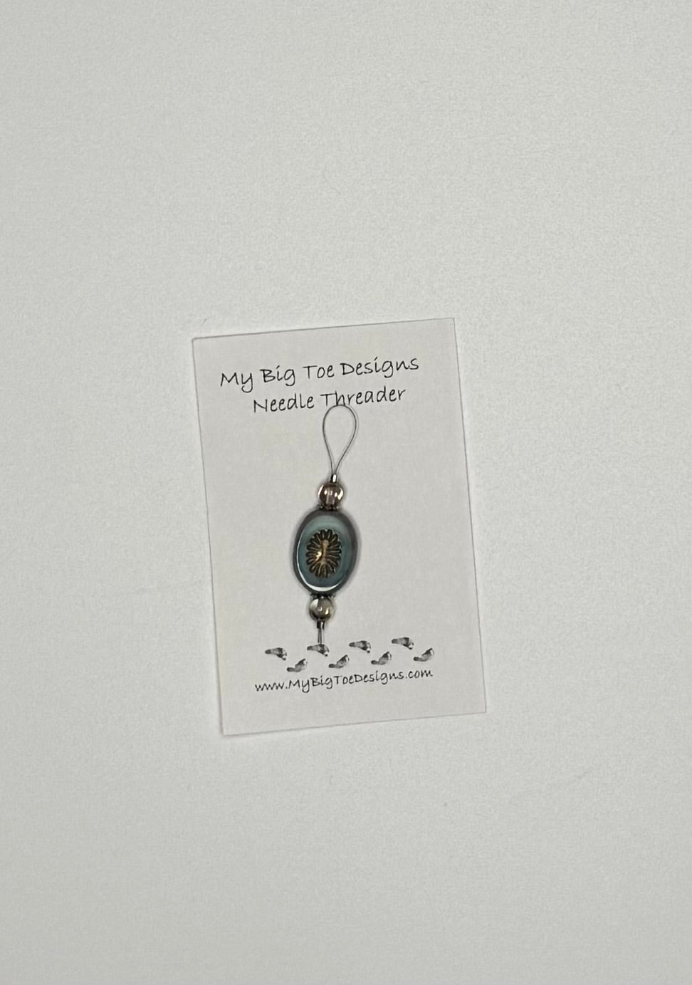 Turquoise Oval Wire Needle Thread - My Big Toe Designs