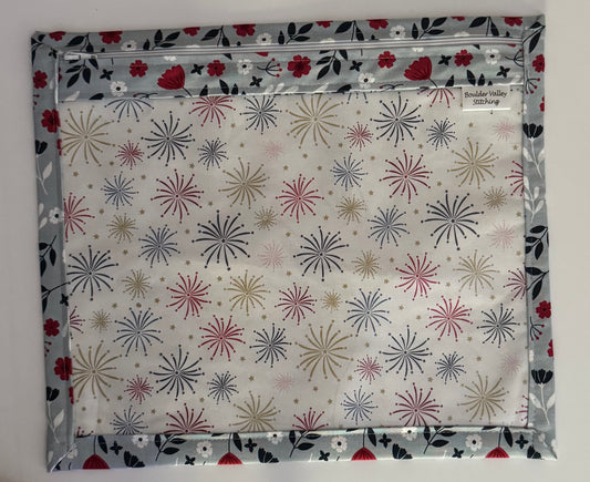 Red Poppy Americana Vinyl Front Project Bag