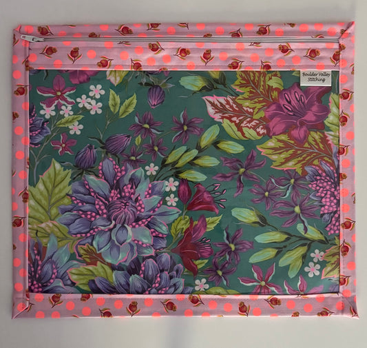 Tula Pink Moon Garden Floral Vinyl Front Project Bag