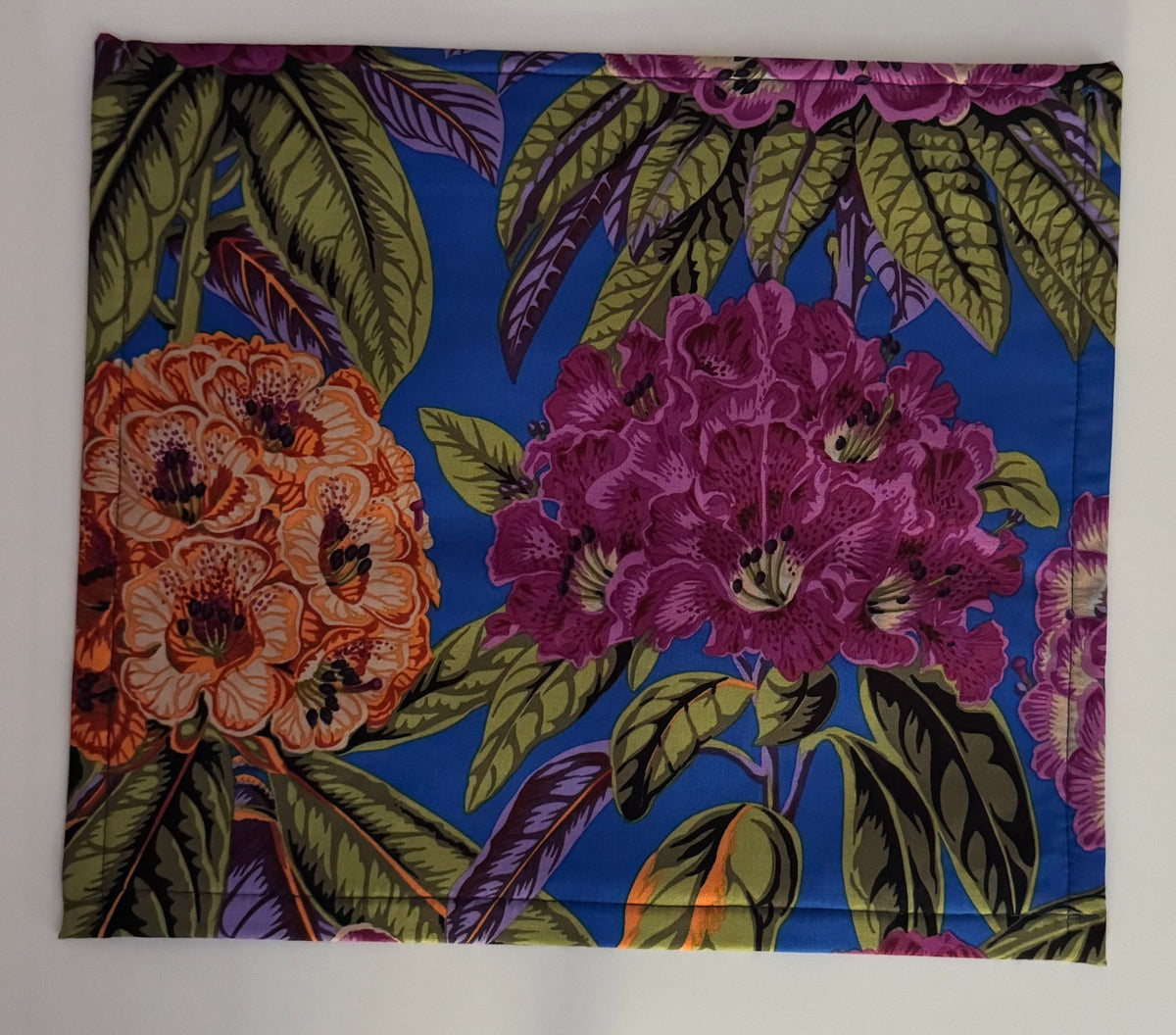 Kaffe Fassett Large Purple Cactus Flower Vinyl Front Project Bag