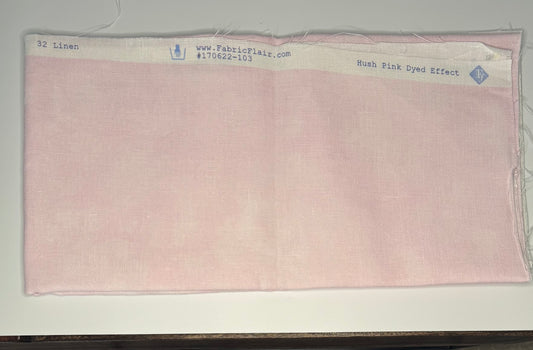 32 Count Linen Hush Pink Fabric by Fabric Flair