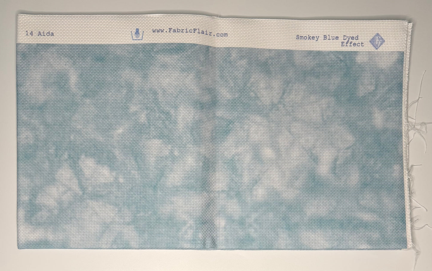 14 Count Aida Smokey Blue Fabric by Fabric Flair