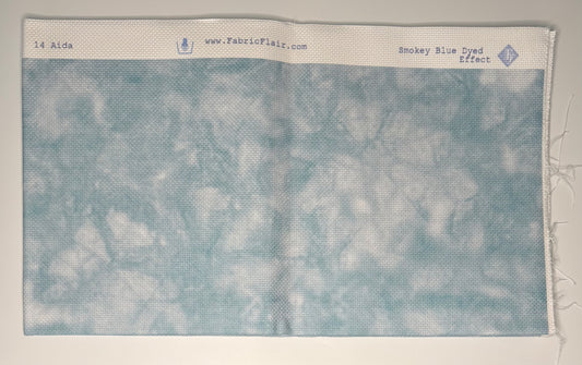 14 Count Aida Smokey Blue Fabric by Fabric Flair
