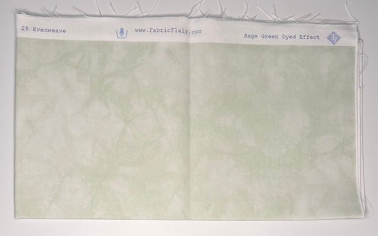 28 Count Evenweave Sage Green Fabric by Fabric Flair