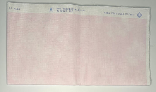 16 Count Aida Hush Pink Fabric by Fabric Flair