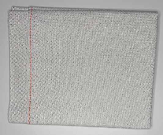 18 Count Aida White with Silver Aida Fabric by Zweigart