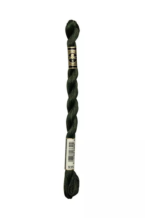 DMC Pearl Cotton Skein Size 5 Dark Avocado Green #935