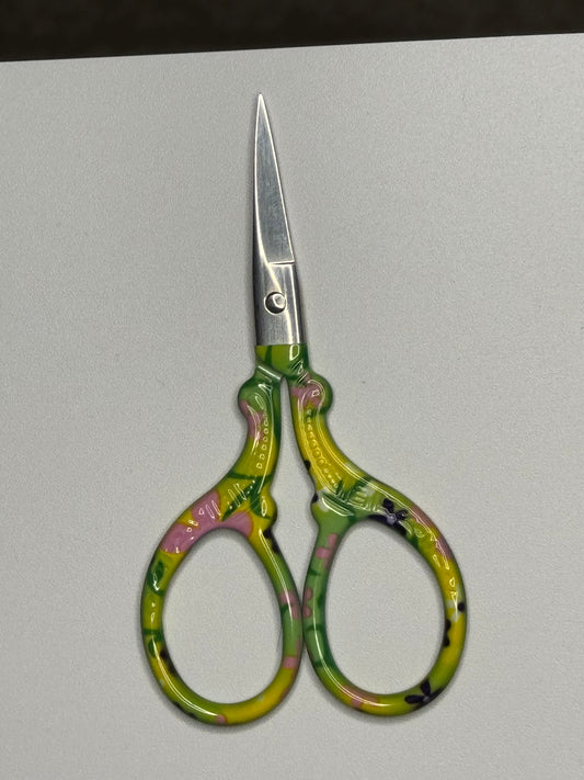 Lime and Yellow Embroidery Scissors