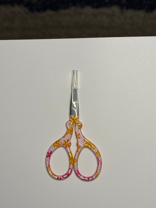 Yellow Floral Embroidery Scissors