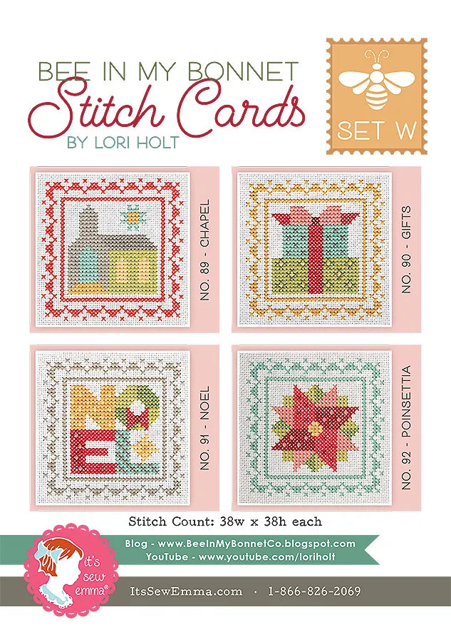 Bee In My Bonnet Stitch Cards Set W - Lori Holt