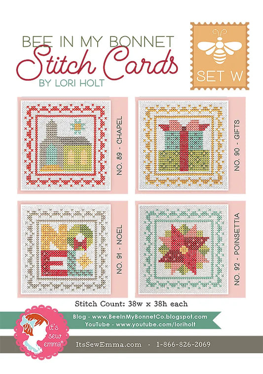 Bee In My Bonnet Stitch Cards Set W - Lori Holt