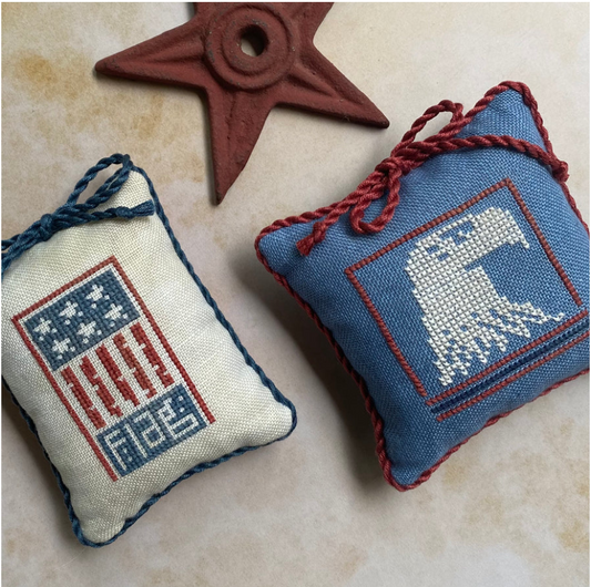Imprints: Eagle and Flag - Heart in Hand Needleart