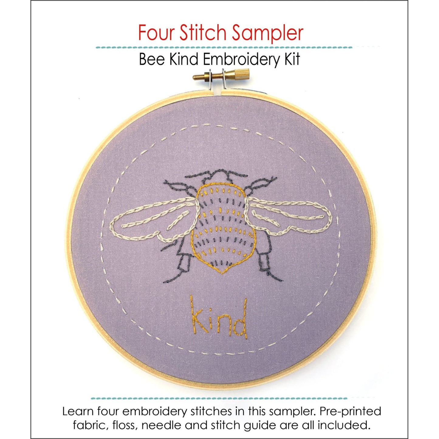 Bee Kind Embroidery Kit