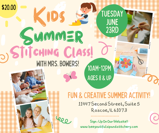Kids Stitch Summer Cross Stitch Class!