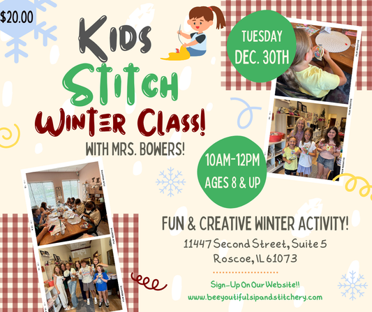 Kids Stitch Winter Cross Stitch Class!