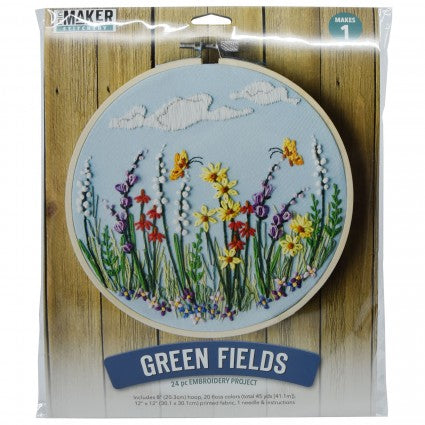 Green Fields Surface Embroidery Kit