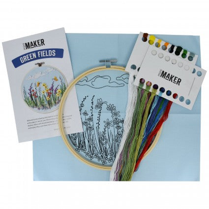 Green Fields Surface Embroidery Kit