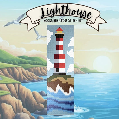 Lighthouse Cross Stitch Bookmark Kit - Jumpseat Therapy