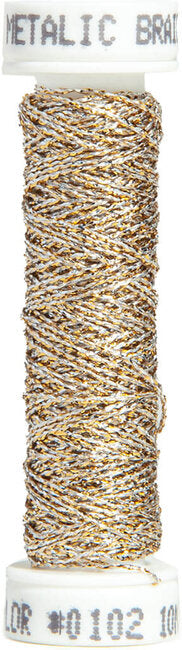 #0102 - Au Ver A Soie Metallic Braid Size 4
