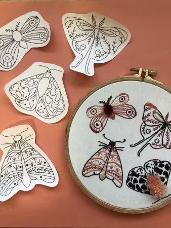 Moths Stick and Stitch