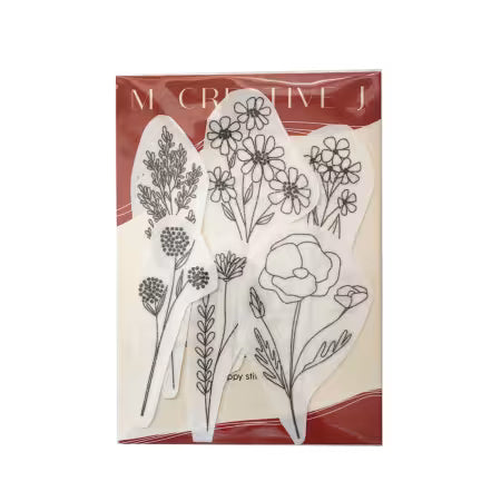 Wildflower Stems Stick and Stitch