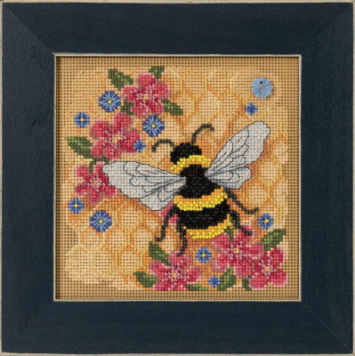 Honey Bee Beaded Cross Stitch Kit - Mill Hill