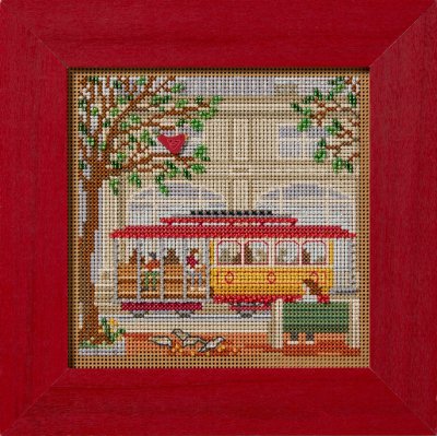 Trolley Car - Main Street Series - Beaded Cross Stitch Kit - Mill Hill
