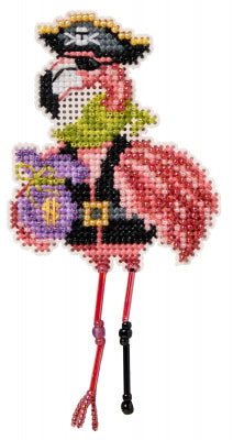 Pirate Flamingo - Beaded Mill Hill Kit