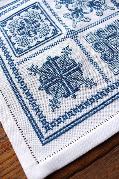 Mediterranean Sampler Cross Stitch Pattern - Avlea Folk Embroidery
