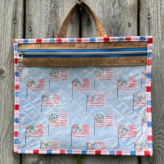 Medium Vinyl Front Flags Project Bag by Whiskey Glass Designs