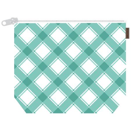 It’s Sew Emma Olive Mad For Plaid Project Bag – Näh-Projekttasche, Karomuster, 11x16 Cm Flach