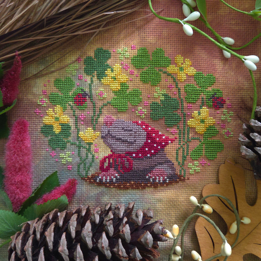 Shrew in the Wood Sorrel - BAD Stitch - 2026 Needlework Marketplace PREORDER