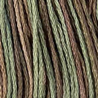 O565 Icy Leaves - Icy Olives Valdani 6-Ply Thread