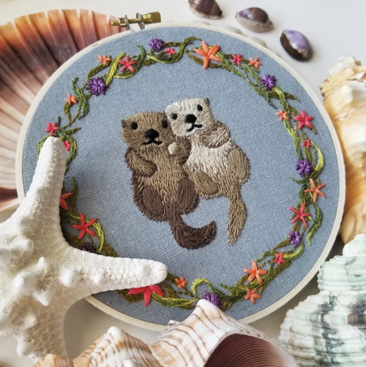 Otterly Adorbale Embroidery Kit - Jessica Long Embroidery