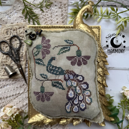 Peacock and Flowers - Puntini Puntini - 2026 Needlework Marketplace PREORDER
