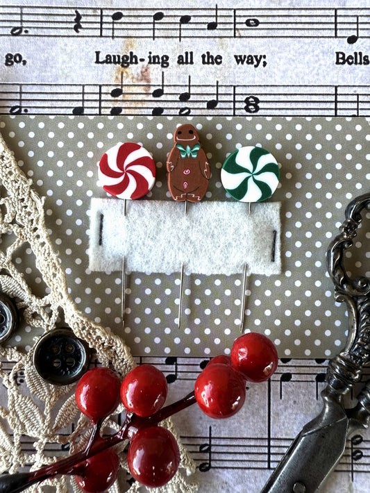 Elegant Gingerbread Pin Set - Puntini Puntini