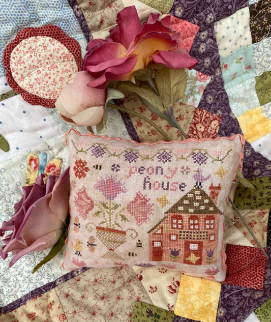 Peony House - #3 of 9 in the Houses on Wisteria Lane Series - Pansy Patch Quilts and Stitchery