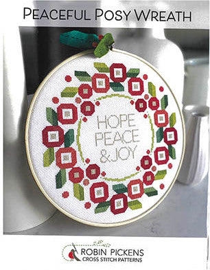 Peaceful Posy Wreath - Robin Pickens Cross Stitch Patterns