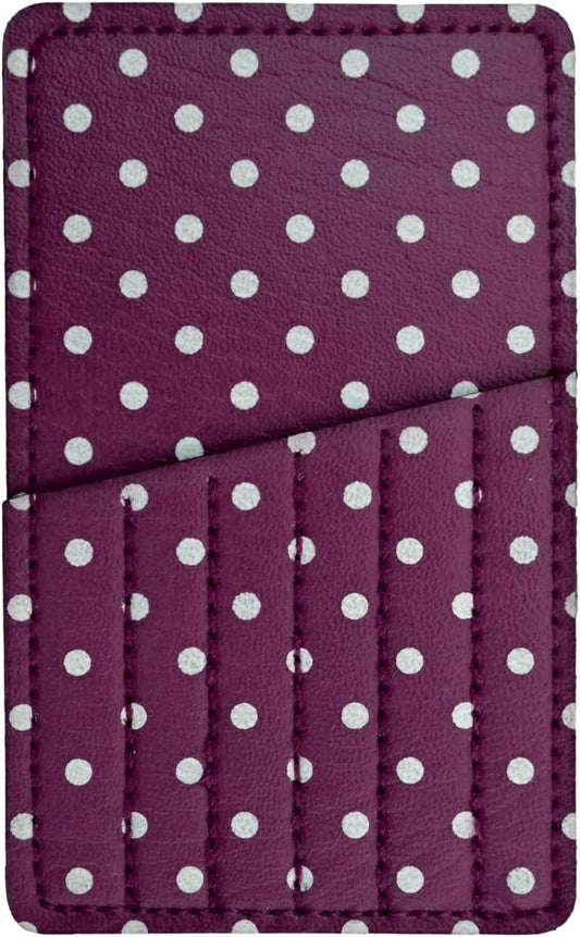 Inazuma Sewing Needle Carry Card - Purple with White Polka Dots