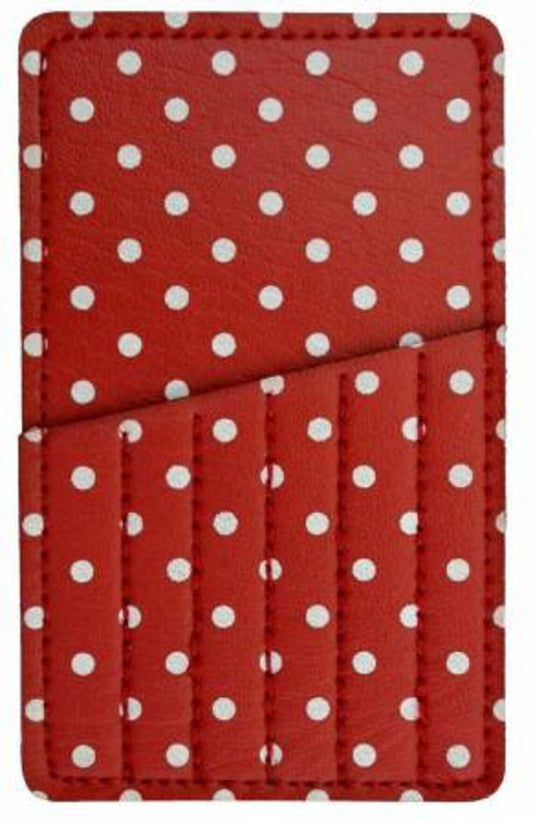 Inazuma Sewing Needle Carry Card - Red with White Polka Dots