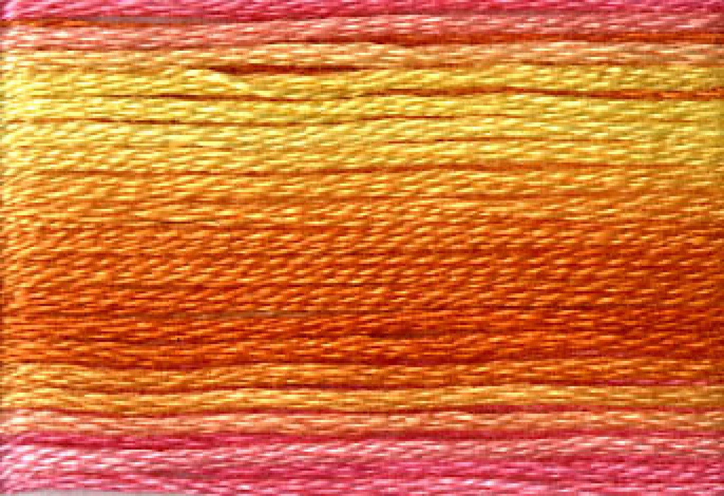 8046 Cosmo Seasons Variegated Cotton Embroidery Floss Orange/Yellow/Pink
