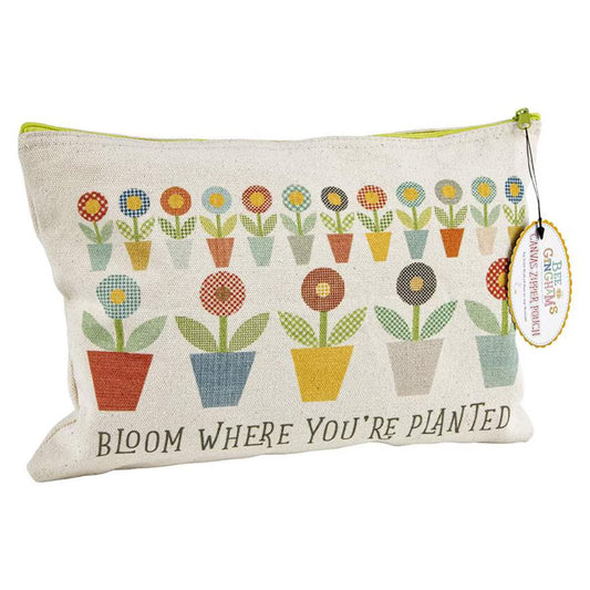 Gingham Garden Canvas Project Bag by Lori Holt