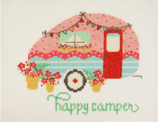 Happy Camper Cross Stitch Pattern - Beverly McCullough Flamingo Toes