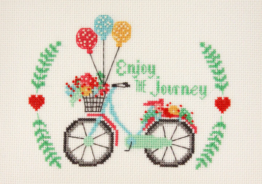 Enjoy the Journey Cross Stitch Pattern - Beverly McCullough Flamingo Toes