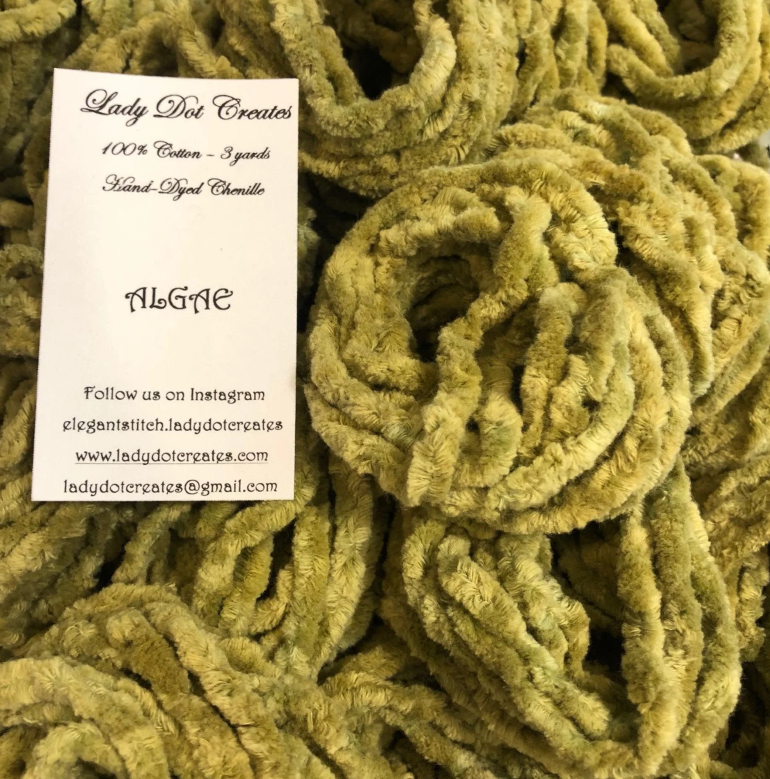 Chenille Trim - Algae - Lady Dot Creates