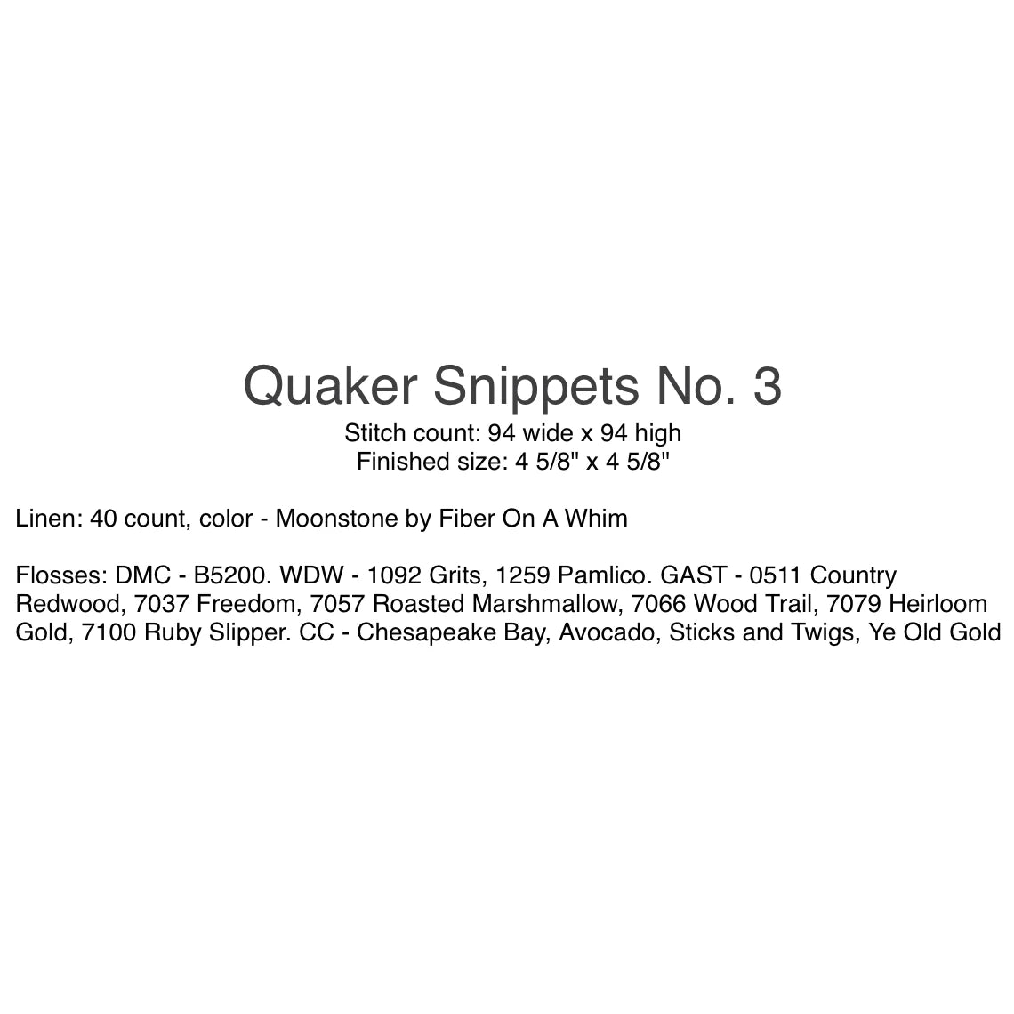 Quaker Snippets No. 3 - With Thy Needle and Thread (Brenda Gervais)