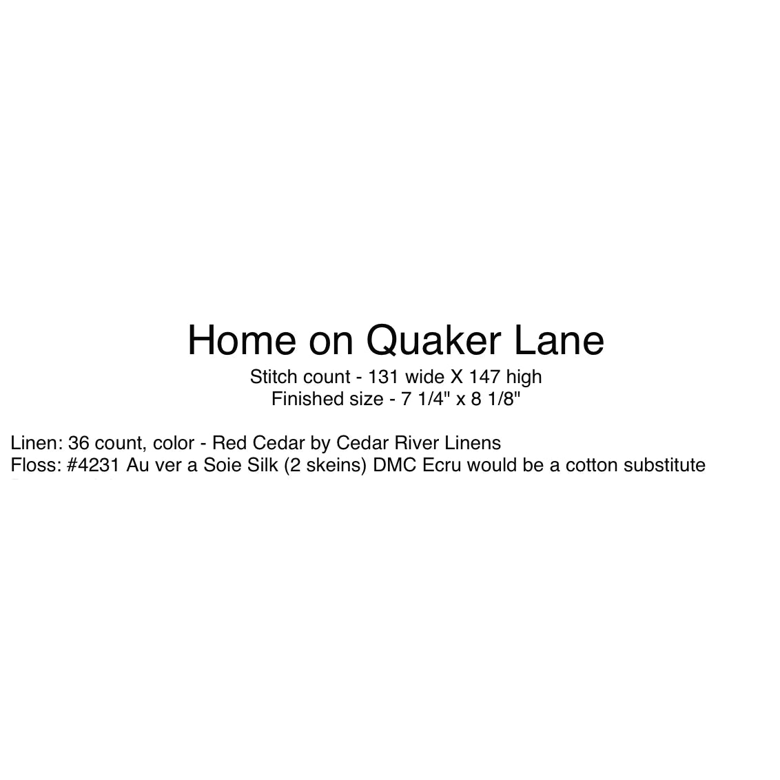 Home on Quaker Lane - With Thy Needle and Thread (Brenda Gervais)